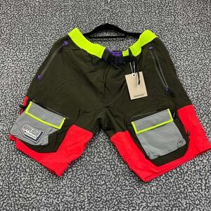 AlphaStyle Mervin Hiking Shorts Men XL Dark Olive Colorblock Outdoor New 37